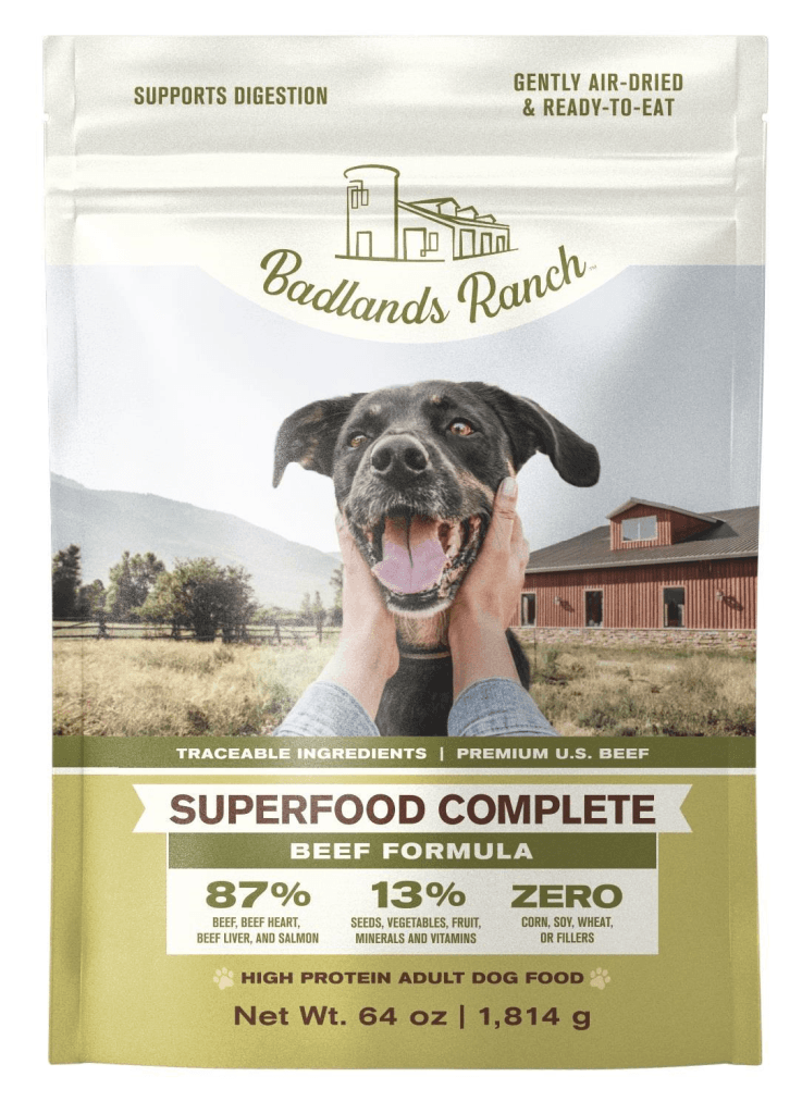 Badlands Ranch Superfood Complete Beef Formula Gently Air-Dried Dog Food, 11.5-oz (Size: 11.5-oz)